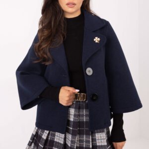 Płaszcz Damski Model IT-KR-FL8159.24 Navy - Rue Paris