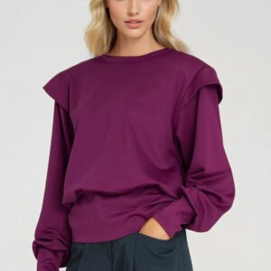 Bluza z wysokimi ściągaczami BL10 Purpura - Nife