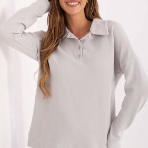 Bluzka Model LK-BZ-510126.00 Light Grey - Lakerta