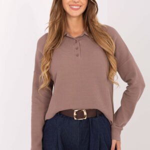 Bluzka Model LK-BZ-510126.00 Dark Beige - Lakerta