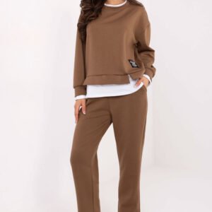 Spodnie Komplet Model IT-KMPL-9237.76 Camel - Rue Paris