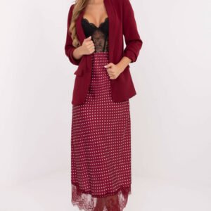 Spódnica Model MI-SD-4213.52 Bordo - Rue Paris