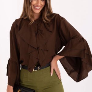 Koszula Damska Model MI-KS-32330.05P Brown - Rue Paris