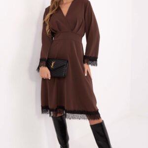 Sukienka Model MI-SK-92477.18P Dark Brown - Italy Moda