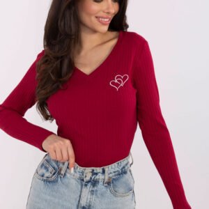 Bluzka Model RV-BZ-A1055.29P Bordo - Rue Paris