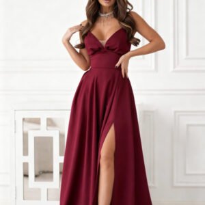 Sukienka Model 341-10-1-1 Bordo - Bicotone