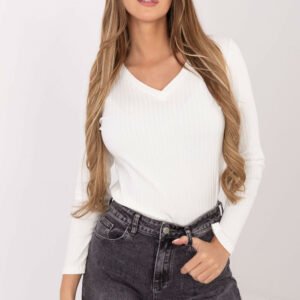 Bluzka Model RV-BZ-A1054.34 Ecru - Rue Paris