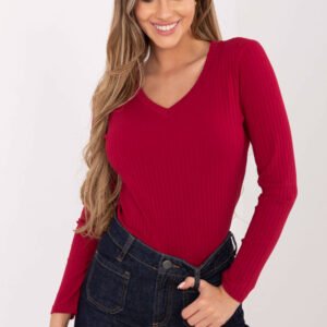 Bluzka Model RV-BZ-A1054.34 Bordo - Rue Paris