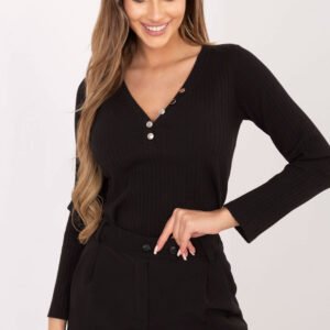 Bluzka Model RV-BZ-A1045.99 Black - Rue Paris