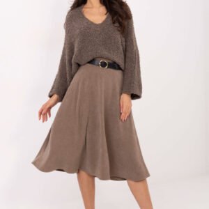 Spódnica Model IT-SD-FL9838.49 Dark Beige - Rue Paris