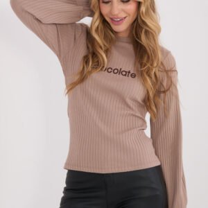 Bluzka Model RV-BZ-A1051.96 Dark Beige - Rue Paris