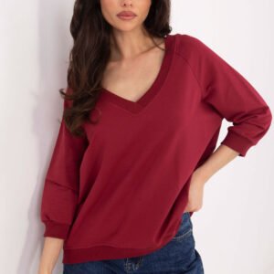Bluza Model RV-BL-5676.09 Bordo - Rue Paris