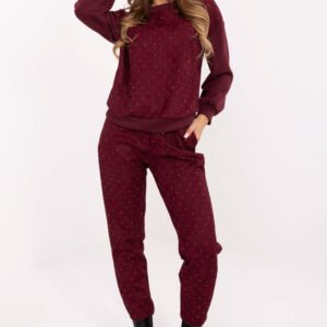 Spodnie Komplet Model IT-KMPL-9850.14P Bordo - Italy Moda