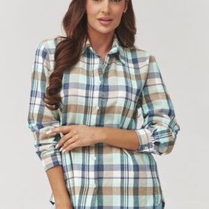 Koszula Damska Model C35 Wzór 6 - Makadamia