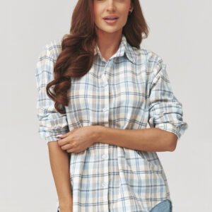 Koszula Damska Model C35 Wzór 5 - Makadamia