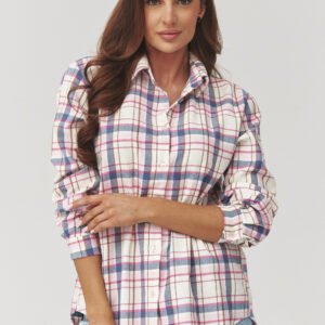 Koszula Damska Model C35 Wzór 4 - Makadamia