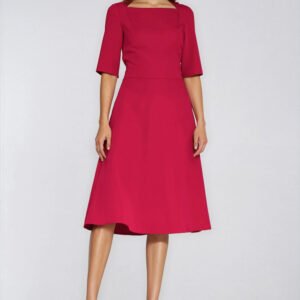 Sukienka z dekoltem typu caro S290 Red - Nife