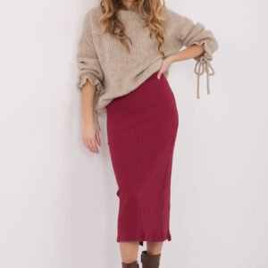 Spódnica Model RV-SD-A1067.84 Bordo - Rue Paris