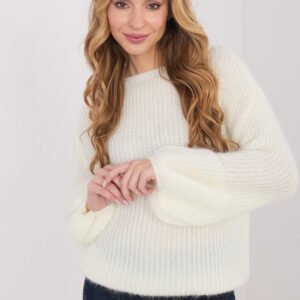 Sweter Damski Model MO-SW-1612.72 Ecru - Italy Moda