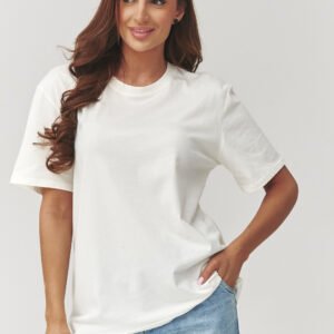 Tshirt Damski Model C41 Ecru - Makadamia