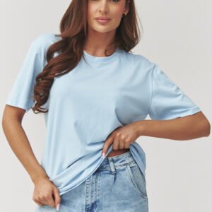 Tshirt Damski Model C41 Błękit - Makadamia
