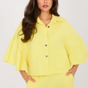 Kurtka Damska Model IT-KR-FL9998.85 Light Yellow - Rue Paris