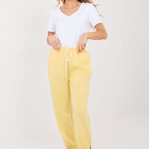 Spodnie Dresowe Model MI-SP-P6845.68 Light Yellow - Italy Moda