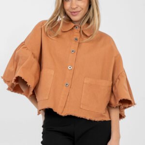 Kurtka Damska Model IT-KR-FL9998.85 Dark Orange - Rue Paris