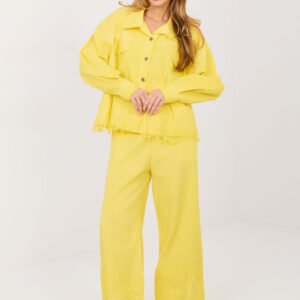 Spodnie Damskie Model IT-SP-FL9995.57 Yellow - Rue Paris