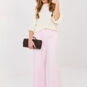 Spodnie Damskie Model IT-SP-FL9995.57 Light Pink - Rue Paris