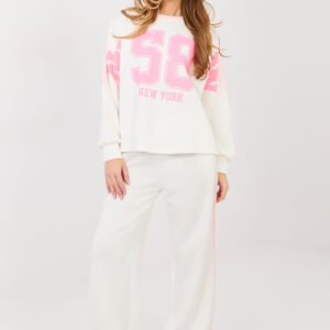 Spodnie Komplet Model IT-KMPL-22177.21P Ecru - Rue Paris