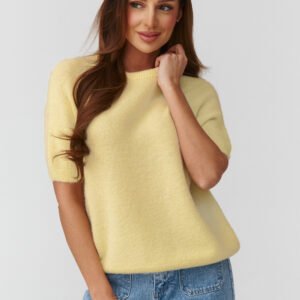 Sweter Damski Model C45 Yellow - Makadamia