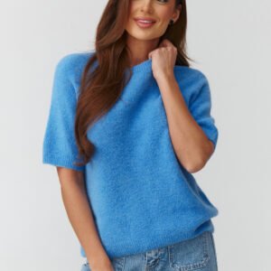 Sweter Damski Model C45 Blue Jeans - Makadamia