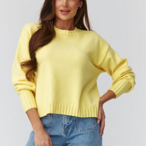 Sweter Damski Model C43 Yellow - Makadamia