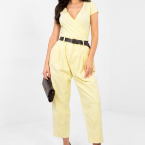 Spodnie Damskie Model MI-SP-2690.00 Light Yellow - Italy Moda