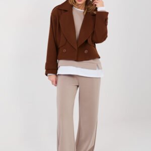 Spodnie Komplet Model IT-KMPL-22230.18 Dark Beige - Rue Paris