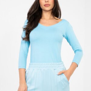 Bluzka Model RV-BZ-A1190.16 Light Blue - Rue Paris