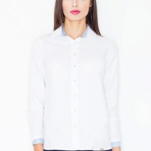 Koszula Damska Model M491 White/Blue - Figl