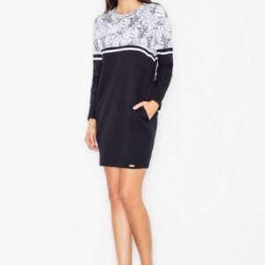 Sukienka Model M510 Wzór 27 Black Kwiaty - Figl