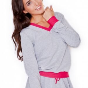 Bluza Damska Model K276 Grey/Pink - Katrus