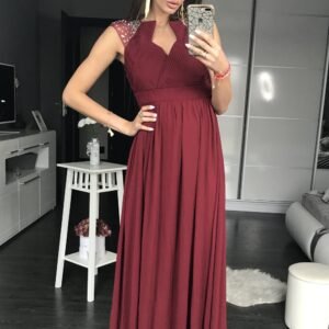 Sukienka Wieczorowa Model 17796 Oberżyna - YourNewStyle