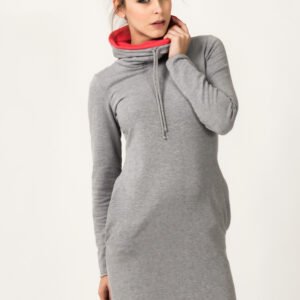 Sukienka Model Kaja 9 Light Grey/Coral - Tessita