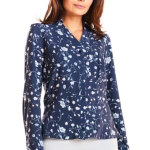 Koszula Damska Model M176 Flowers/Navy - Infinite You