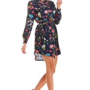 Sukienka Model M202 Flowers Navy - Infinite You