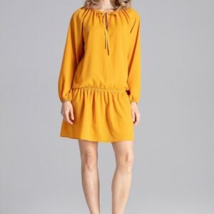 SukienkaModel  M661 Musztarda - Figl