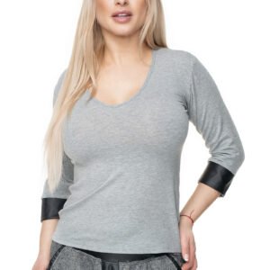 Bluzka Model 0102 Grey - PeeKaBoo