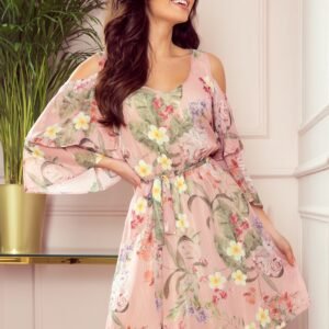 Sukienka Model Marina 292-1 Pink Flowers - Numoco