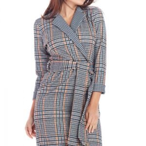 Sukienka Model A362 Navy Krata - awama