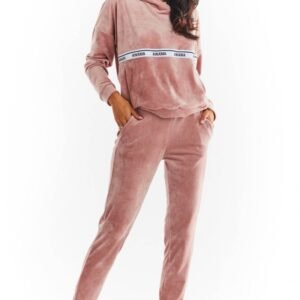 Spodnie Damskie Model A372 Pink Welur - awama
