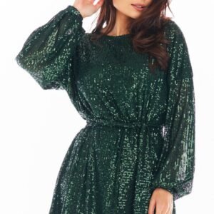 Sukienka Model A400 Cekiny Green - awama